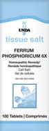Unda Scheussler Tissue Salt Ferrum Phosphoricum 6X - 100 Tablets